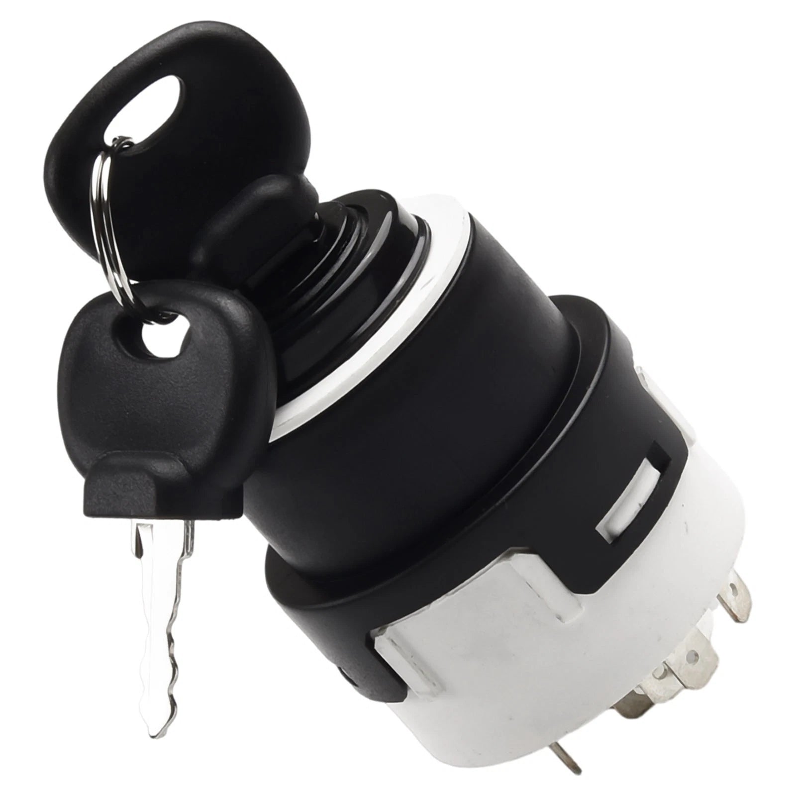 White & Black for JCB Ignition Switch Replacement Part with for 2 Keys Included