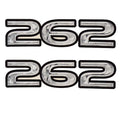Rinker Boat Decals - 262 Gray/Black Stickers (pair)