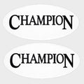 Champion Boat Decal - White 13 X 6 Inch Vinyl (pair)