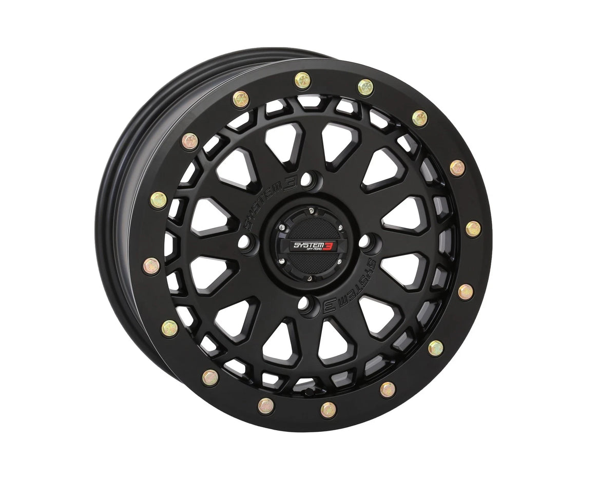 SYSTEM 3 Sb6 Bl Wheel 15x7 6+1 +45mm Beadlock Matte Black for ATV/UTV