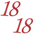 Tracker Boat 18 Numeral Decal 158042 - 3 1/2 X 3 Inch Red (pair)