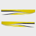 Tracker Boat Graphic Decals - Port Starboard Yellow Black Gray (set)