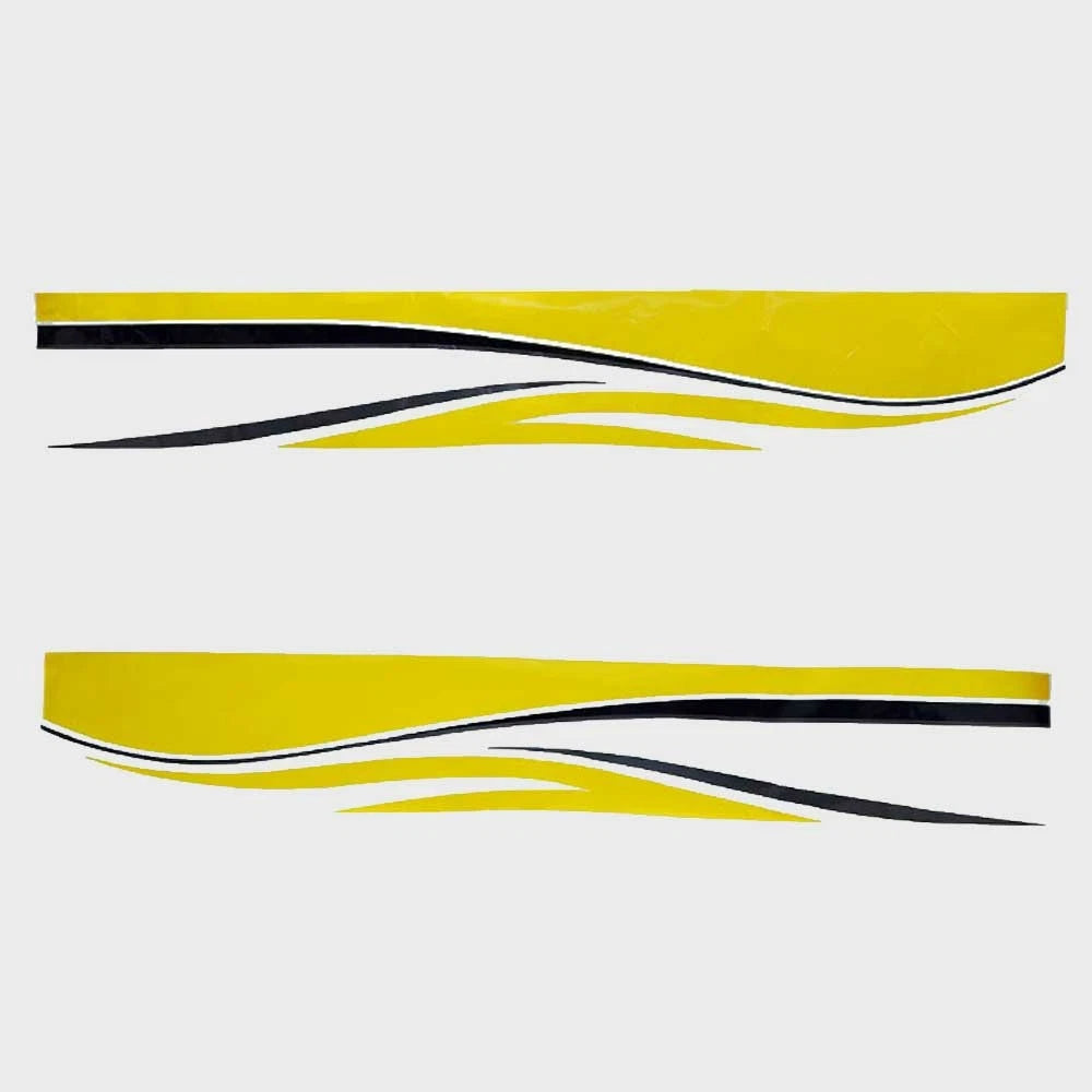 Tracker Boat Graphic Decals - Port Starboard Yellow Black Gray (set)