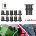10* M5 Rubber Nut Metric Motorcycle Windshield Brass Locknut Bolt Kit 12x14mm
