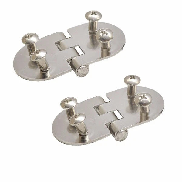 Gemlux Boat Hinges with Screws - 3 X 1 5/8 Inch Stainless Steel (pair)