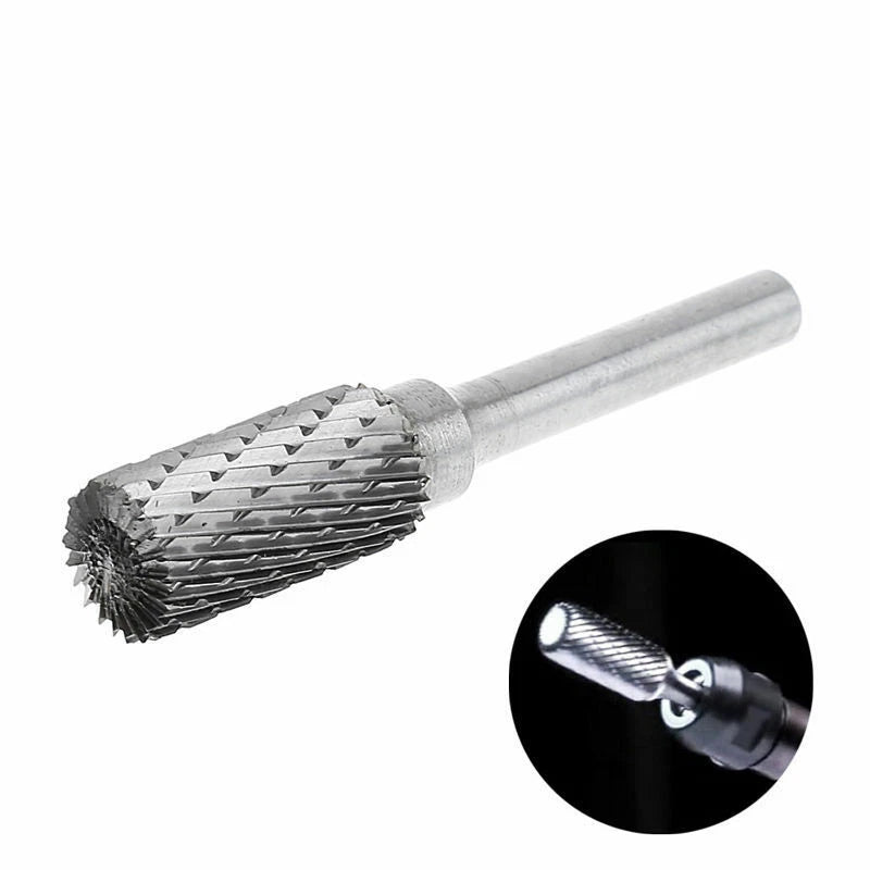 Carbide Rotary Files Burr Cutter Cut Metal Grinding Shank Drill Bit Head Tool