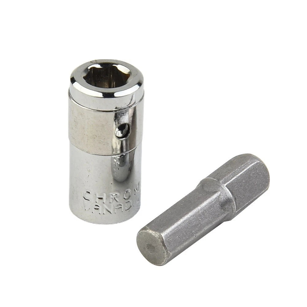 Tool Drill Socket Adapter Converter 2pcs Chrome Vanadium Steel for Impact Driver
