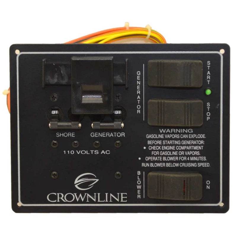 Crownline Boat Generator Switch Panel 241-03451-P - 110 VAC 7 7/8 X 6 1/8 Inch