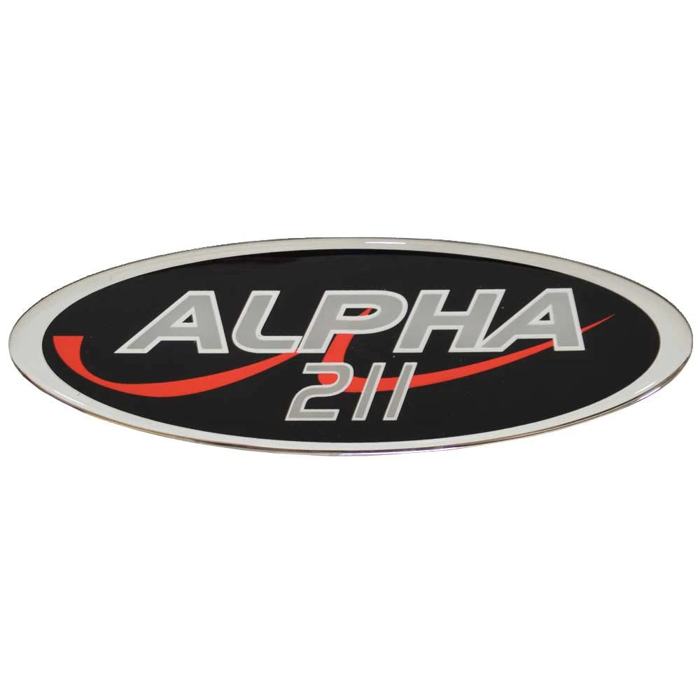 Legend Boat Raised Decal - Alpha Series 6 1/2 X 2 1/8 Black Silver