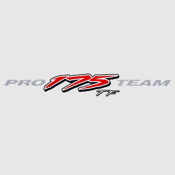 Tracker Boat Decal 175775 - Pro Team 175 TF 20 1/4 Inch Silver Red