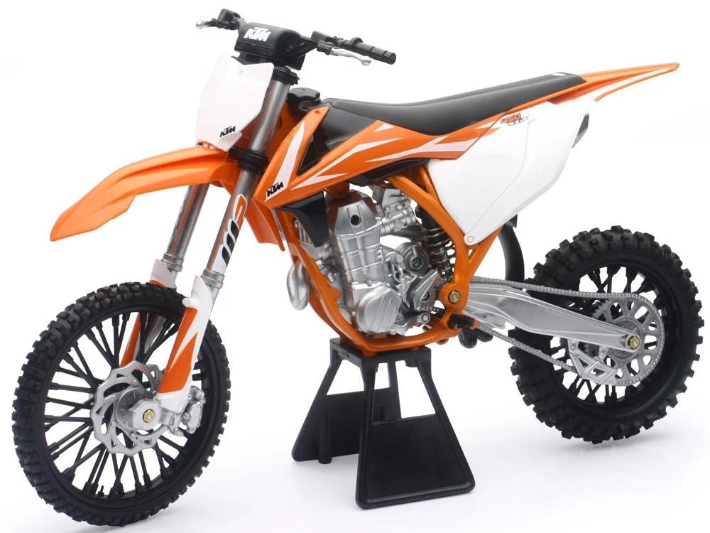 NEWRAY DIE CAST MODEL KTM SX-F 450 2018, ORANGE AND WHITE, SCALE 1:6