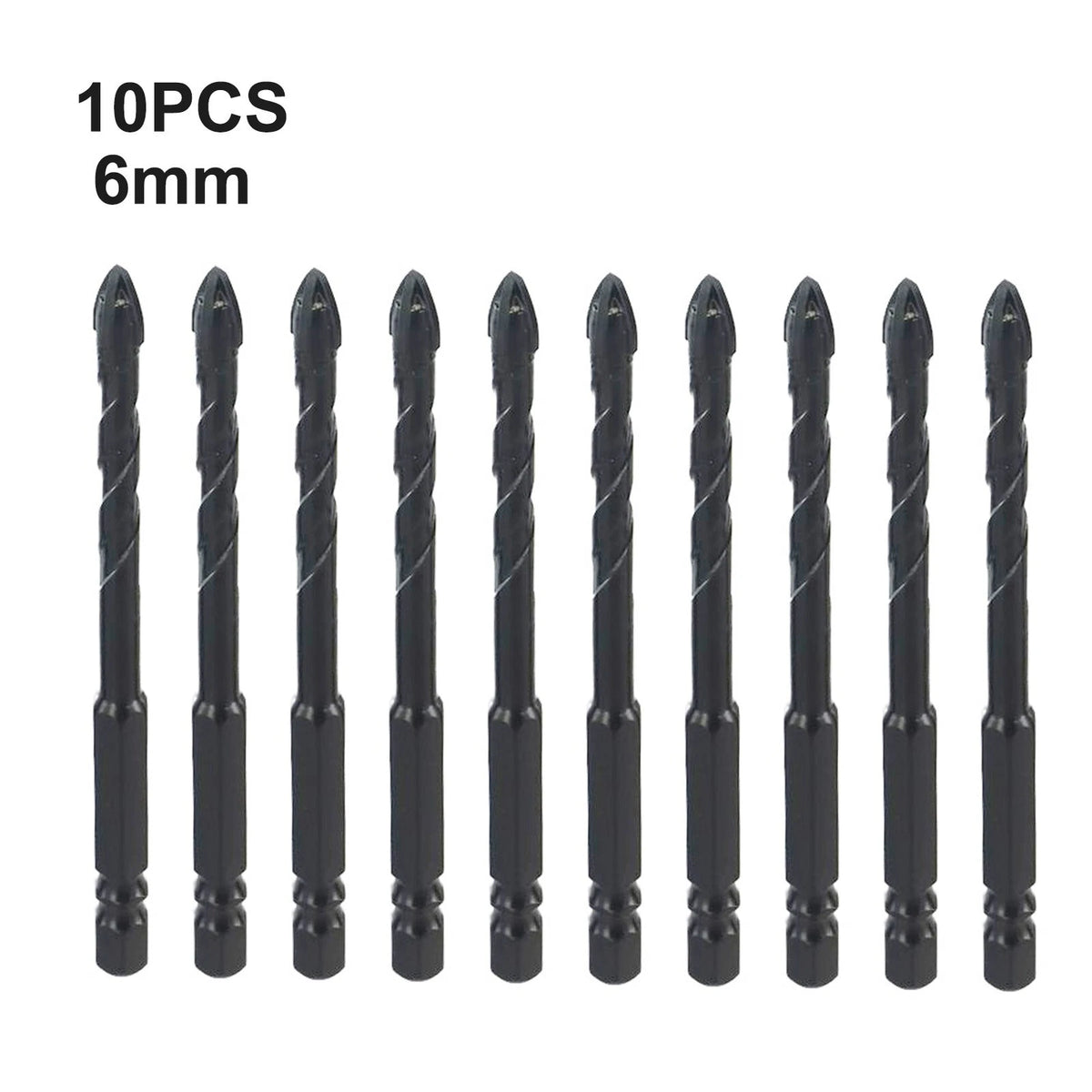 6mm Sharpened Drilling for Tile Brick Glass Hex Shank Kit Marble Mirrors