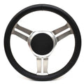 Isotta Boat Steering Wheel 040-0821 - Vertice Black - Silver