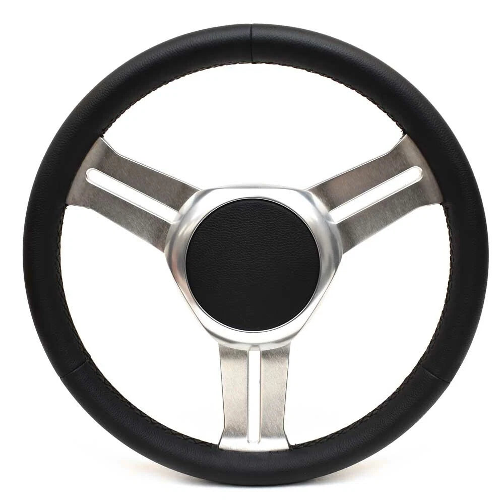 Isotta Boat Steering Wheel 040-0821 - Vertice Black - Silver