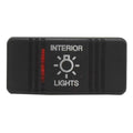Carling Boat Rocker Switch Actuator - Interior Lights Black Plastic