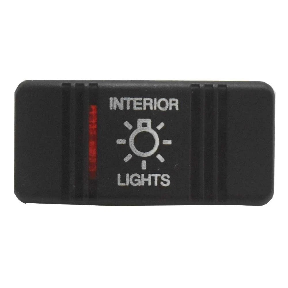 Carling Boat Rocker Switch Actuator - Interior Lights Black Plastic