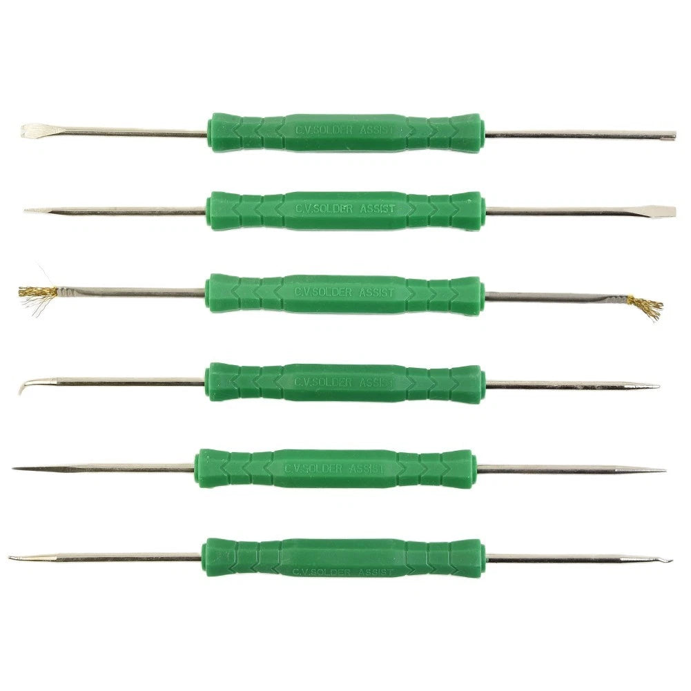Welding Tool 6pcs Welding Awl Blue & Black Brush Carbon Steel Fork Hook