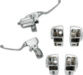 HardDrive Chrome Handlebar Control Kit with Cable Clutch – Fits Harley Davidson