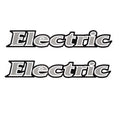 G3 Boat Decals 7340455 - Electric 4 3/4 Inch Silver Black White (pair)