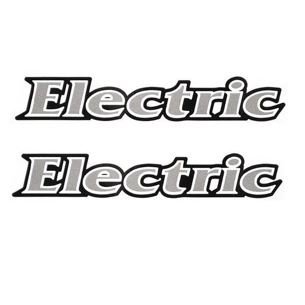 G3 Boat Decals 7340455 - Electric 4 3/4 Inch Silver Black White (pair)