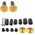 Motorcycle 7/8'' Handle Bar End Cap Handlebar Grips Cap Plugs Dirt Bike Gold