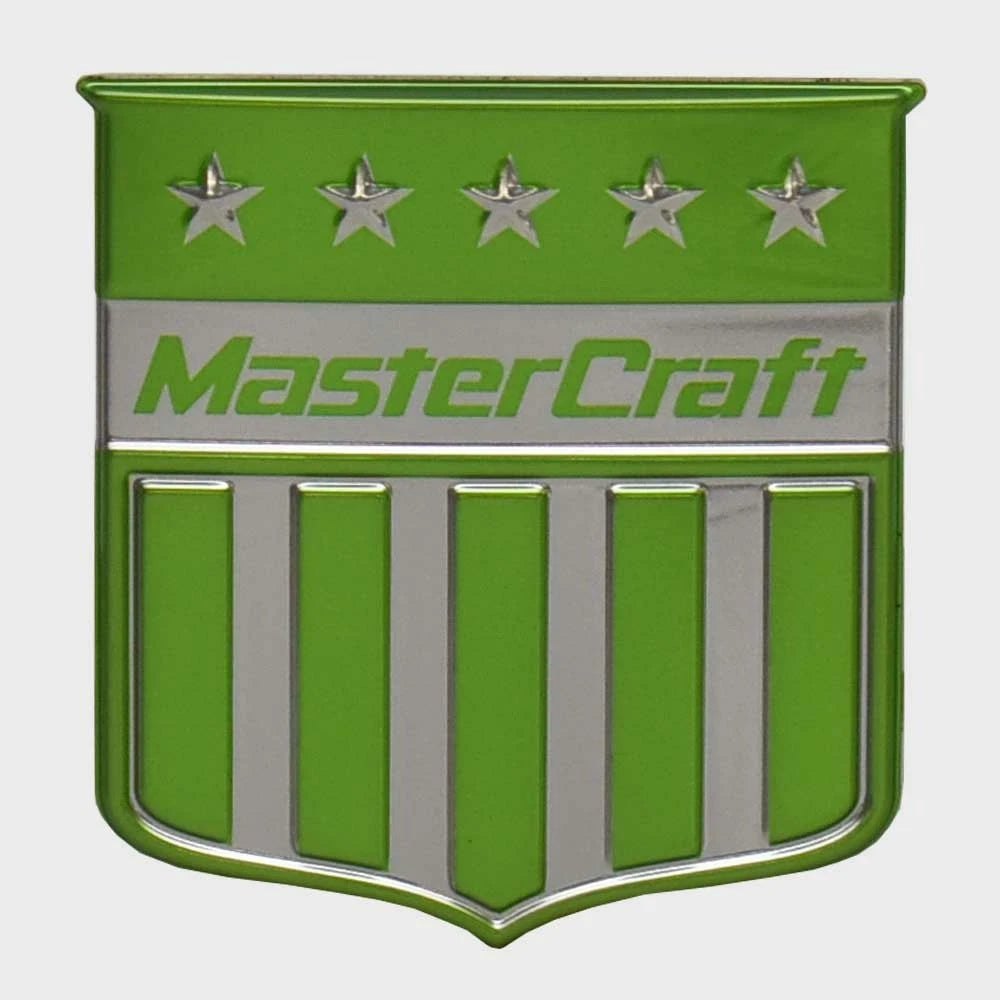 MasterCraft Boat Raised Decal Emblem 7502057 - Lime Green Transom Shield