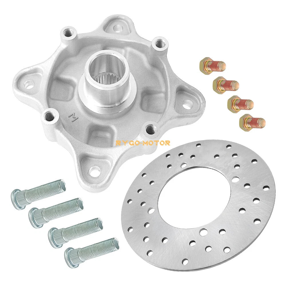Rear Wheel Hub & Brake Rotor & Studs for Polaris Ranger 400 500 570 700 800 900