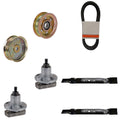John Deere L100, L118 42" Mower Deck Rebuild Kit Spindles, Blades, Belts