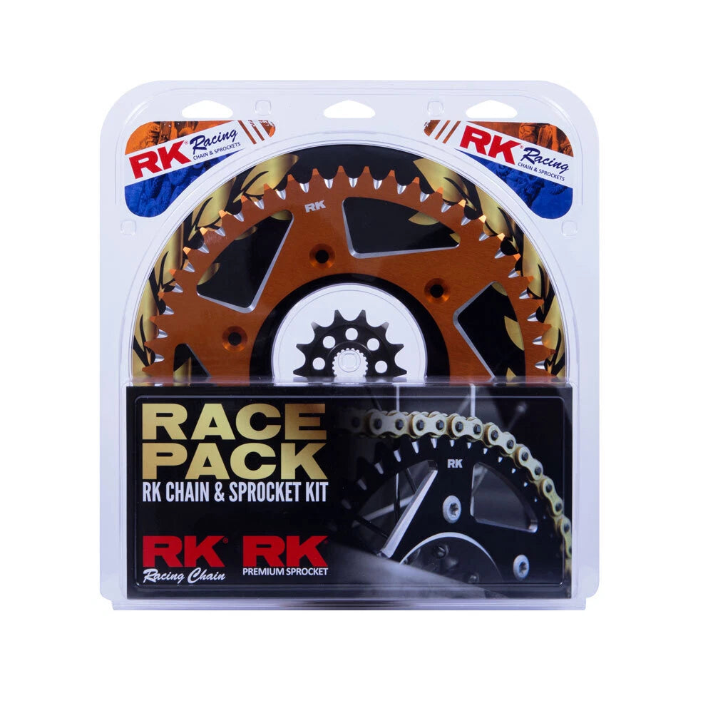 RK Chain Sprocket Kit Race Pack for KTM 350 EXCF 2012-2020 14/48 Gold/Orange