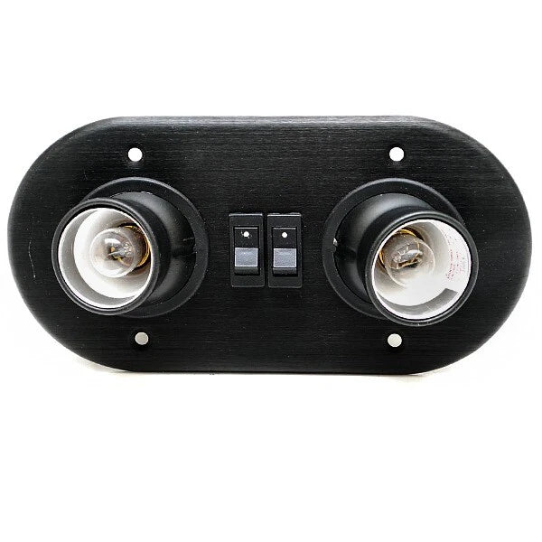 Boat Dual Switch Cabin Lights - 8 1/4 X 4 1/8 Flush Mount