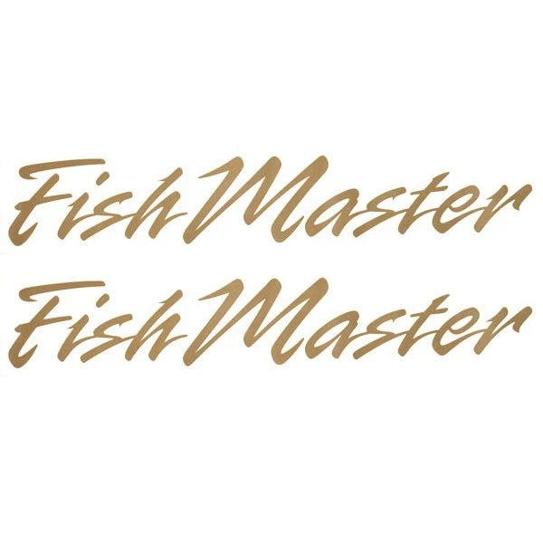 Palm Beach Pontoon Boat Decal - Fishmaster Gold Stickers (pair)