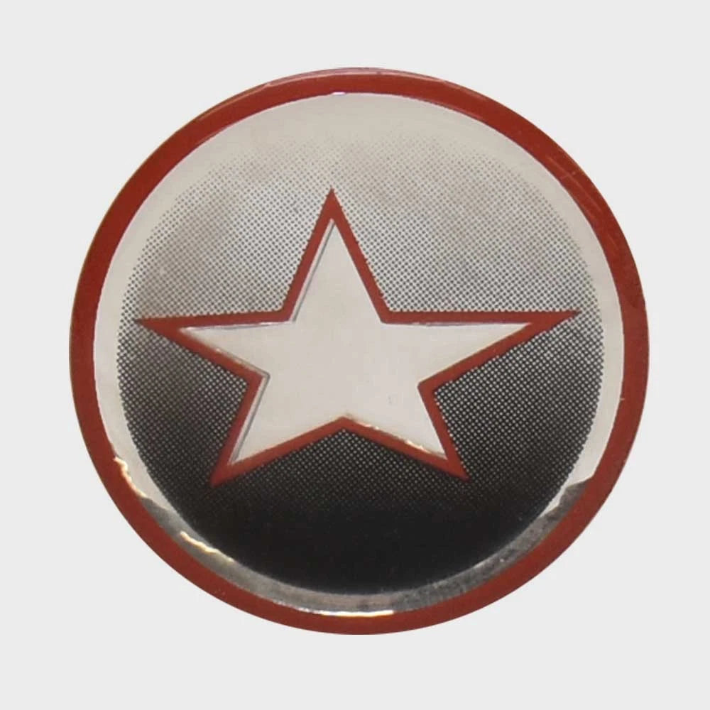 Stratos Boat Steering Wheel Decal 209188 - Raised Logo Emblem Silver Sticker