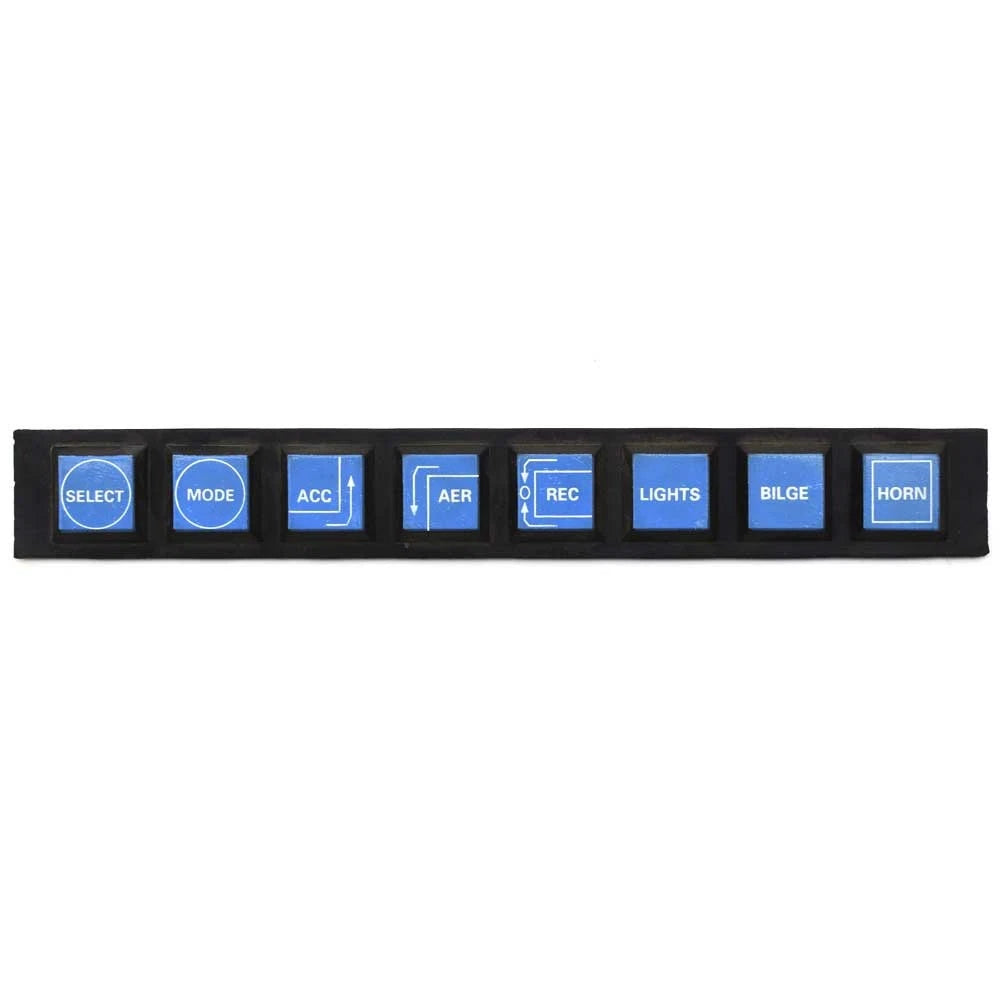 Boat Control Pad Replacement Push Buttons - Black Blue 6 1/2 Inch