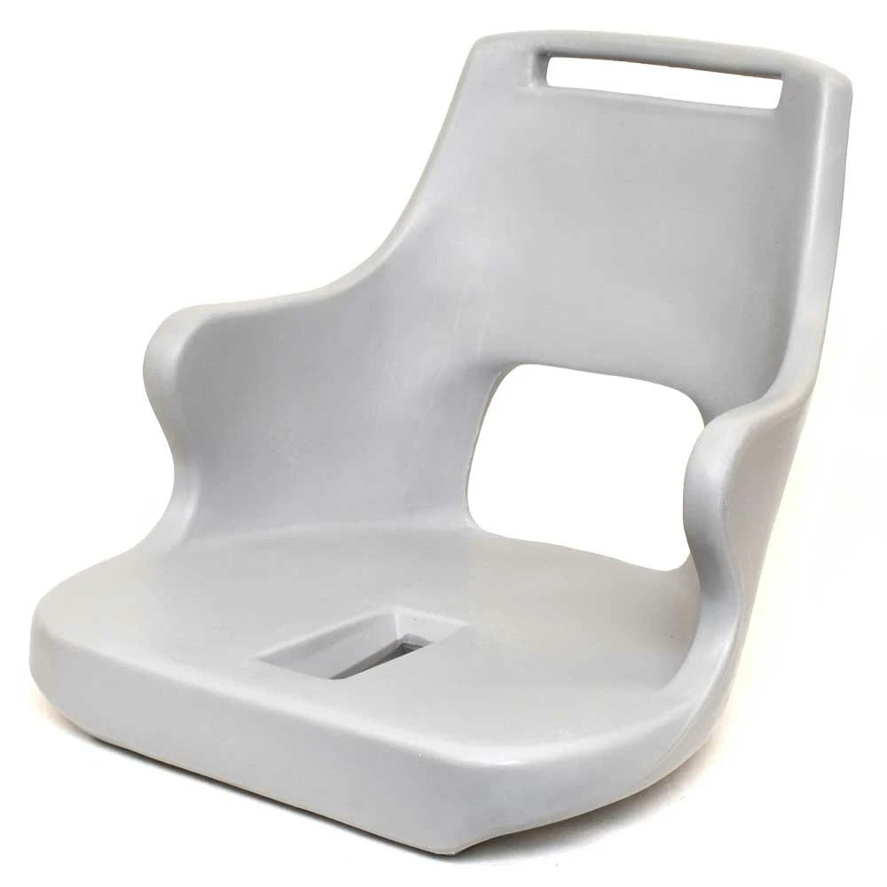 Wise Boat Pilot Chair with Armrests Shell 8WD015-1-717 - Gray Plastic