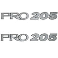 Tracker Pro 205 Silver Boat Decals (pair)