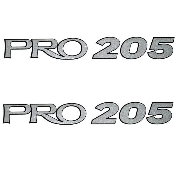 Tracker Pro 205 Silver Boat Decals (pair)