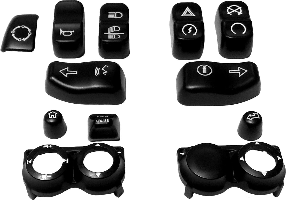 HardDrive Switch Cap Kit Black for Harley-Davidso N V-Twin 2016-2017 FLTR, FLHR