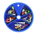 25pcs Ice Fishing Lure Hook Set Small Grub Worm Jigging Baits for Freshwater