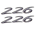 Rinker Boat Brand Decal - 226 3 1/2 X 5/8 Inch White - Gray (pair)