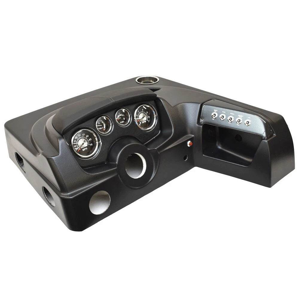 Lowe Boat Console Dash 2374692 - Fish and Ski with Gauges Black