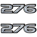 Rinker Boat Decals - 276 Model Gray Black Stickers (pair)