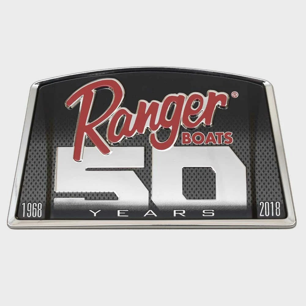 Ranger Boat Raised Emblem Decal 309778 - 50 Year Anniversary Red