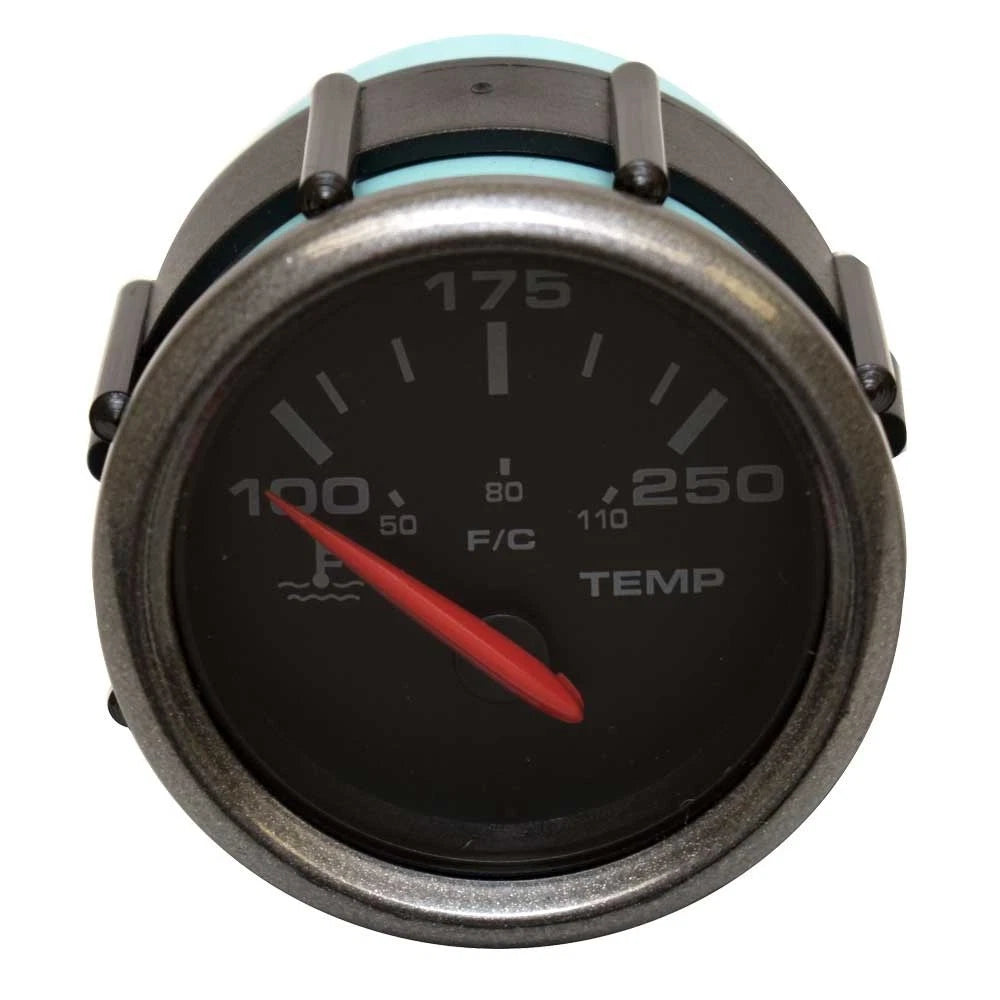 Faria Boat Temperature Gauge GP7762A - Trophy 2 Inch Metallic Black