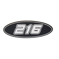 Crownline Boat Emblem Decal Sticker 40161 - Raised 216 Silver