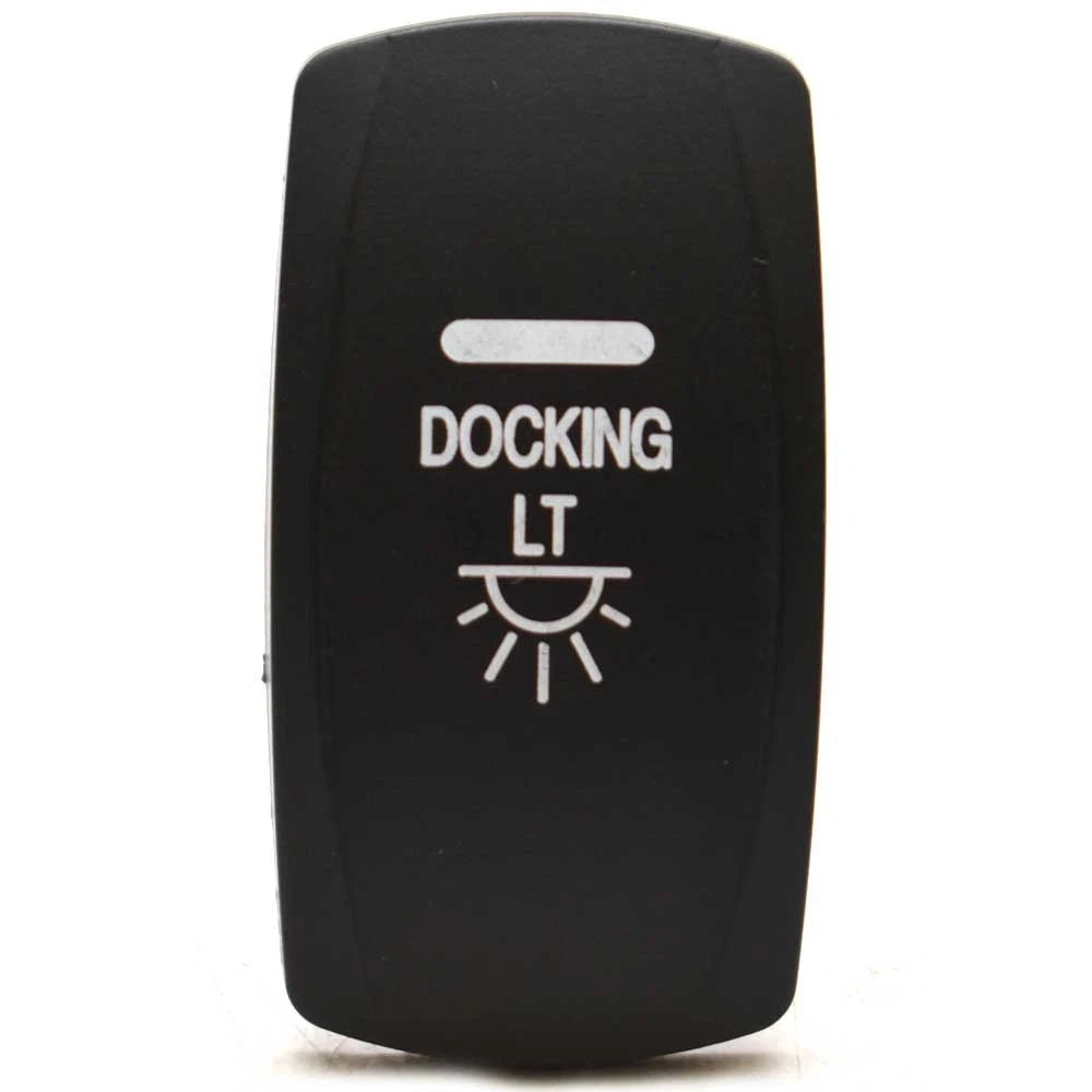 Carling Boat Rocker Switch Plate - Docking Lights Black Actuator