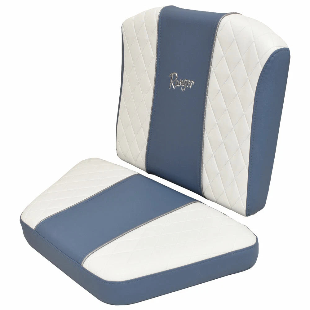 Ranger Boat Console Seat Cushions 729790H.12 - Bay Series Blue White