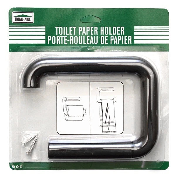 Home Aide Boat Toilet Paper Holder - Black Plastic