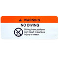 Lowe Boats Warning Decal Sticker - No Diving Label 4 1/4 Inch