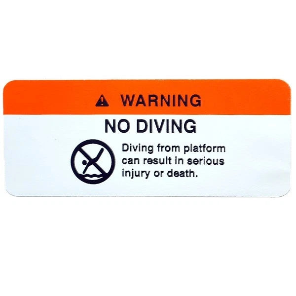 Lowe Boats Warning Decal Sticker - No Diving Label 4 1/4 Inch