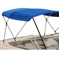 Boat Bimini Top 3 Bow 72"L 36"H 91"-96"W with Boot & Rear Support Poles Blue Pro
